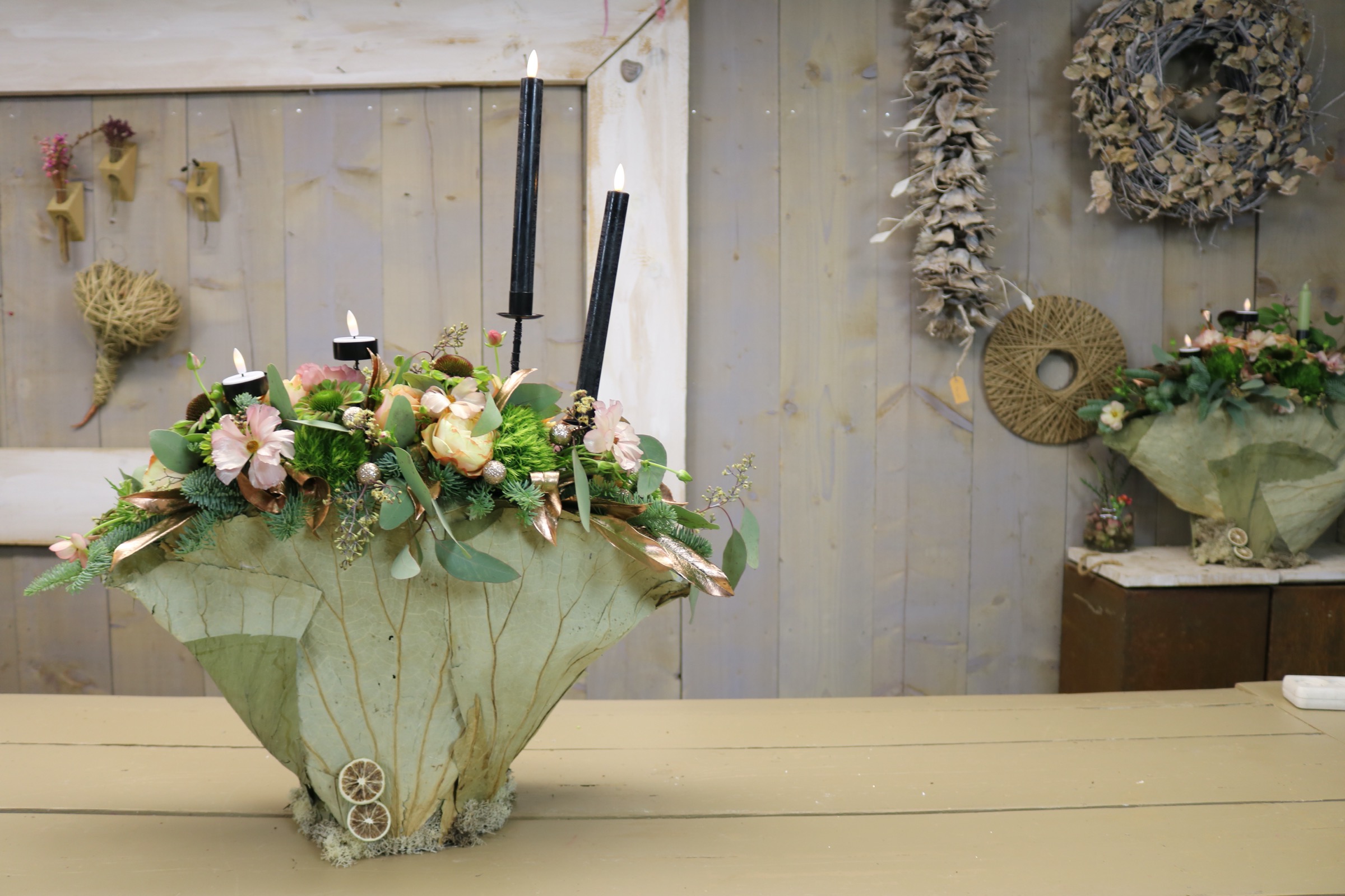 Adventstuk met lotus blad